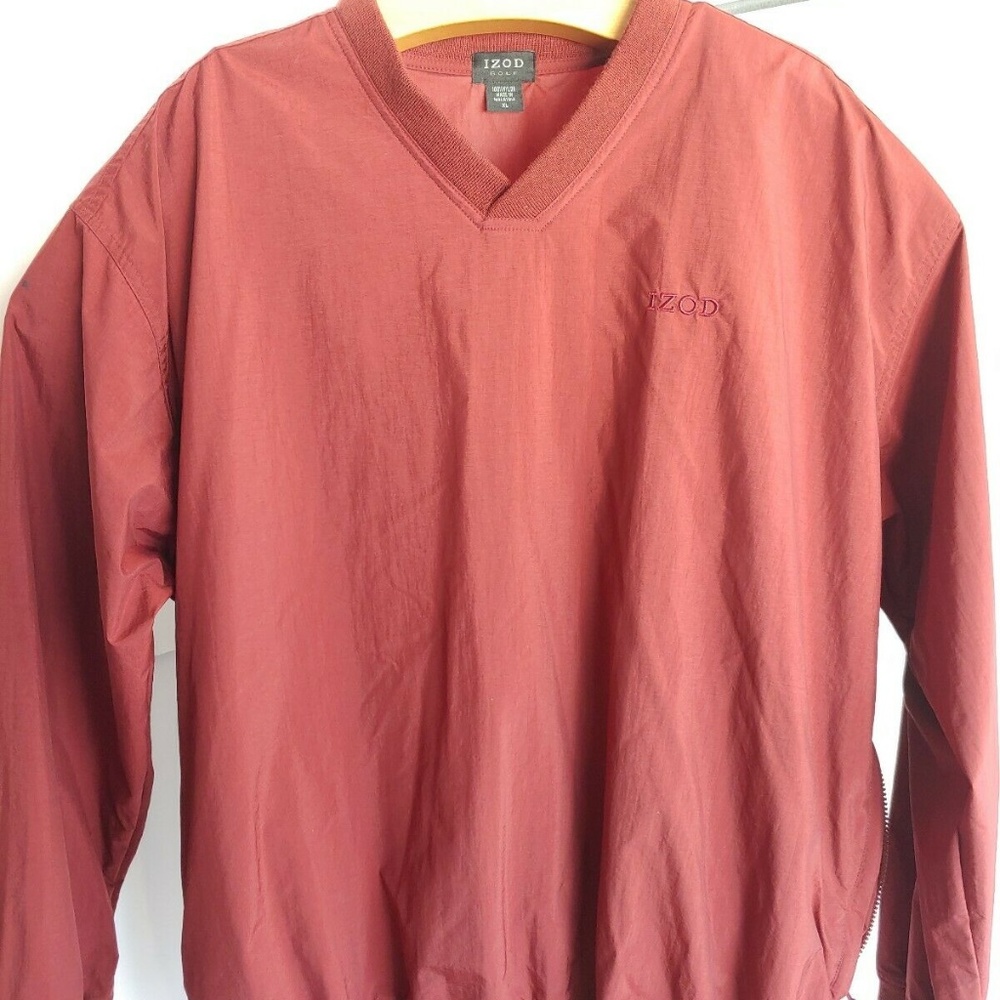 IZOD Sz XL Mens Golf V-Neck Windbreaker Pullover